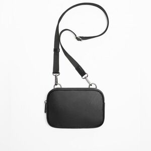 NWT. Zara Man Black Engraved Phone Holder.